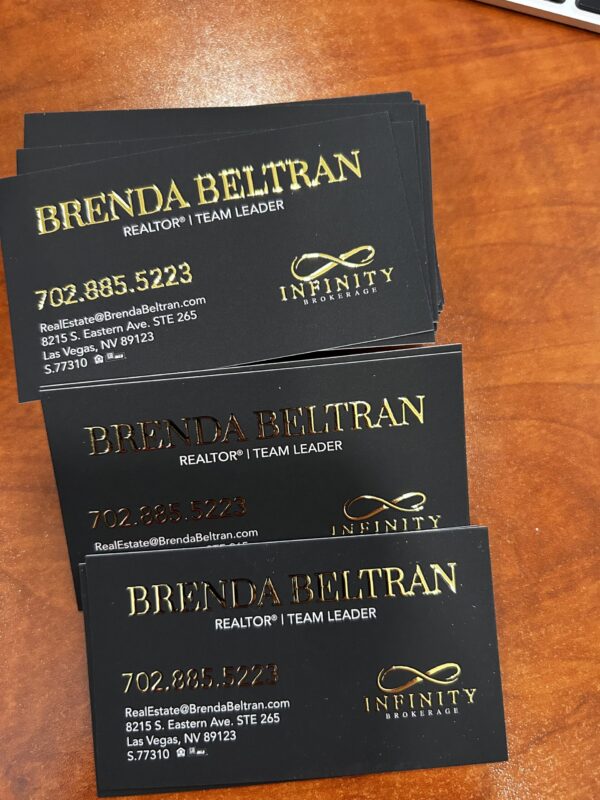 Suede Premium Foil Business Cards - Image 2